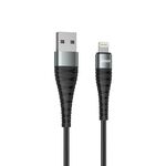 USB data kabl Comicell Superior CO-BX32 5A Lightning crni (MS).