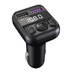 FM transmiter C44 USB, QC 3.0 Bluetooth 5.0, slušalice crni.