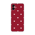 Silikonska maska / futrola print ultra tanka za Samsung A075F Galaxy A07 Burgundy Hearts.
