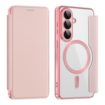 Maska / futrola Magsafe Lux na preklop za Samsung S941 Galaxy S26 roze.