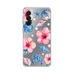 Silikonska maska / futrola print ultra tanka za Samsung A175 Galaxy A17 Hibiscus Sea.