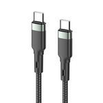 Data kabl KONFULON DC94, 60W, Type C na Type C crni 1m.