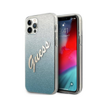 Maska / futrola Guess Hc PC/TPU Script Glitter Gradient za iPhone 12/12 Pro 6.1 plava (GUHCP12MPCUGLSBL).