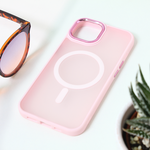 Maska / futrola Magsafe colorful za iPhone 14 roze.