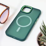 Maska / futrola Magsafe colorful za iPhone 14 tamno zelena.