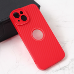 Maska / futrola Carbon Stripe za iPhone 14 crvena.