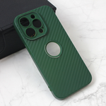 Maska / futrola Carbon Stripe za iPhone 15 Pro 6.1 zelena.