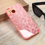 Maska / futrola Shiny glass za iPhone 14 roza.
