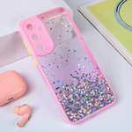 Maska / futrola Frame Glitter za Samsung A356B Galaxy A35 5G roze.