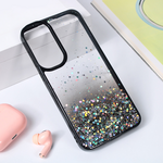 Maska / futrola Frame Glitter za Samsung A556 Galaxy A55 5G crna.