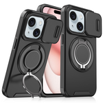 Maska / futrola CamShield Ring stand za iPhone 15 crna.