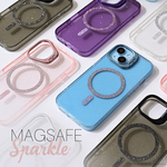 Maska / futrola Magsafe Sparkle za iPhone 15 Pro 6.1 roze.