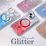 Maska / futrola Magsafe Glitter za iPhone 15 Pro Max 6.7 zlatna.