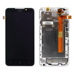 LCD displej za HTC Desire 316/Desire 516+touch screen crni+beli frame high CHA.
