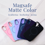 Maska / futrola Magsafe mat Color iPhone 15 Pro Max 6.7 roze.