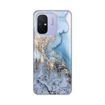 Silikonska maska / futrola print za Xiaomi Redmi 12C Blue Gold Marble.