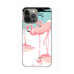 Silikonska maska / futrola print za iPhone 13 Pro Max 6.7 Pink Flamingos.