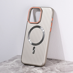 Maska / futrola Magsafe Stripe za iPhone 15 Pro Max 6.7 siva.