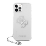 Maska / futrola Guess Hc PC 4G Metal Charm za iPhone 12 Pro Max 6.7 srebrna (GUHCP12LKS4GSI).