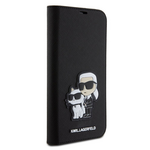 Maska / futrola Karl Lagerfeld Saffiano BP Nft Karl&Choupette za iPhone 15 Pro Max 6.7 crna (KLBKP15XSANKCPK).