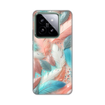 Silikonska maska / futrola print za Xiaomi 14 Pastel Feathers.