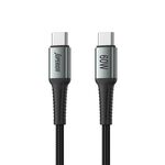 USB data kabl Superior SU-K102 pleteni Fast 60W 3A Type C na Type C 1m crni (MS).
