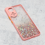 Maska / futrola Frame Glitter za Huawei Honor 50/Nova 9 roze.