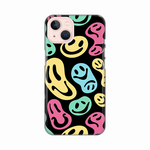 Silikonska maska / futrola print za iPhone 13 crni Color Smiles.