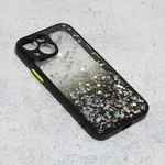 Maska / futrola Frame Glitter za iPhone 13 Mini crna.