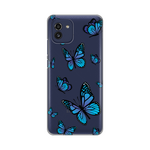 Silikonska maska / futrola print ultra tanka za Samsung A035 Galaxy A03 Blue butterfly.