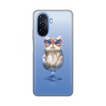 Silikonska maska / futrola print za Huawei nova Y70 Funny Cat.