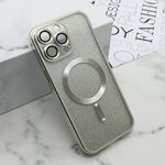 Maska / futrola GLITTER MAGSAFE za iPhone 15 Pro Max (6.7) srebrna (MS).