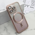 Maska / futrola GLITTER MAGSAFE za iPhone 15 Pro (6.1) roze (MS).