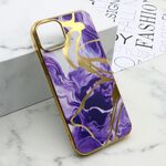 Maska / futrola MARBLE za iPhone 15 Plus ljubicasta (MS).