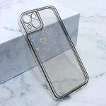Maska / futrola Heart IMD za iPhone 14 Plus srebrna (MS).