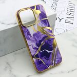 Maska / futrola MARBLE za iPhone 15 Pro Max (6.7) ljubicasta (MS).