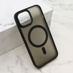 Maska / futrola SILKY MAGSAFE II za iPhone 15 crna (MS).