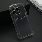 Maska / futrola providna CARD POCKET za iPhone 15 Pro (6.1) siva (MS).