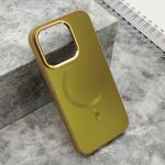 Maska / futrola COLOR METAL MagSafe za iPhone 15 Pro (6.1) zlatna (MS).