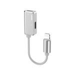 Adapter REMAX za slusalice I punjenje iPhone RL-LA02i beli.