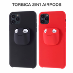 Maska / futrola 2in1 airpods za iPhone 6/6S crna.