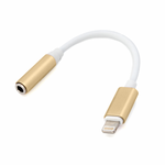 Adapter za slusalice iP-11 iPhone lightning na 3.5mm zlatni.