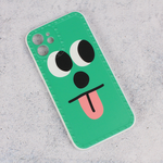 Maska / futrola Smile face za iPhone 12 6.1 zelena.