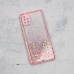 Maska / futrola Frame Glitter za Samsung A515F Galaxy A51 roze.