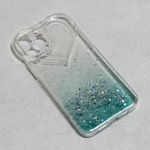 Maska / futrola Heart Glitter za iPhone 13 Pro Max 6.7 mint.