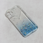 Maska / futrola Heart Glitter za iPhone 12 6.1 plava.