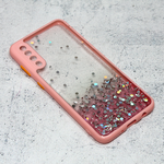 Maska / futrola Frame Glitter za Samsung A307F/A505F/A507F Galaxy A30s/A50/A50s roze.