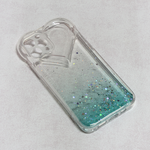 Maska / futrola Heart Glitter za iPhone 12 Pro 6.1 mint.