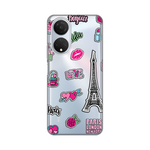Silikonska maska / futrola print ultra tanka za Huawei Honor X7 Love Paris.