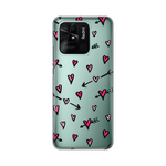 Silikonska maska / futrola print ultra tanka za Xiaomi Redmi 10C Heart Pattern.